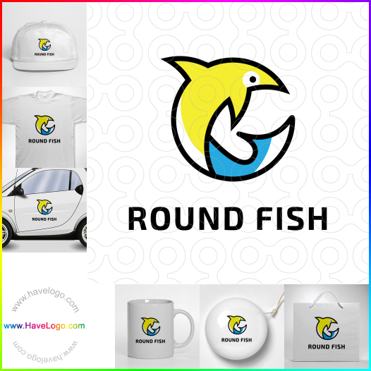 логотип Круглая рыба - 65773