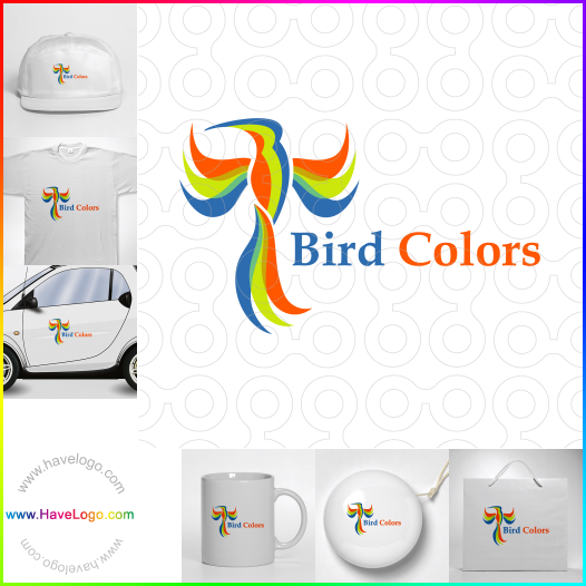 この鳥の色のロゴデザインを購入する - 65804