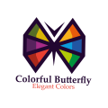 五彩繽紛的蝴蝶Logo