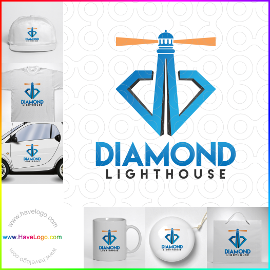購買此鑽石的燈塔logo設計66742
