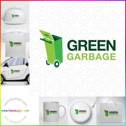 購買此綠色垃圾logo設計66086