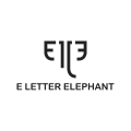  Letter E Elephant  logo