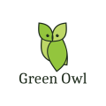 綠色的貓頭鷹Logo