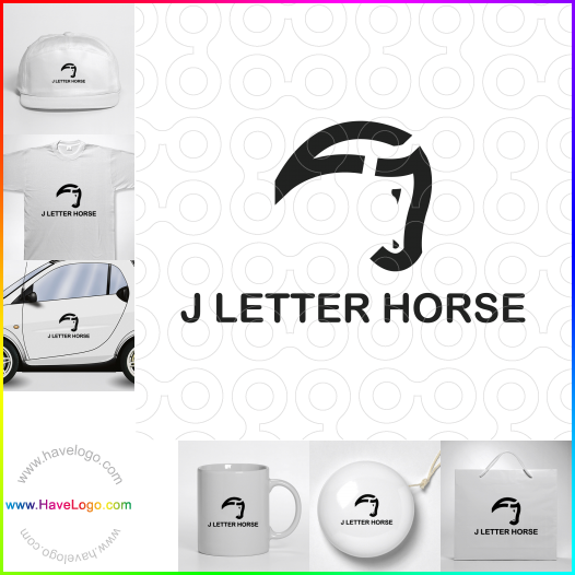 このJ Letter Horseのロゴデザインを購入する - 66269
