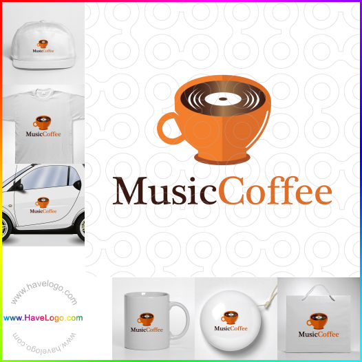 この音楽コーヒーのロゴデザインを購入する - 64903