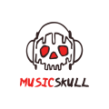 логотип Музыкальный череп