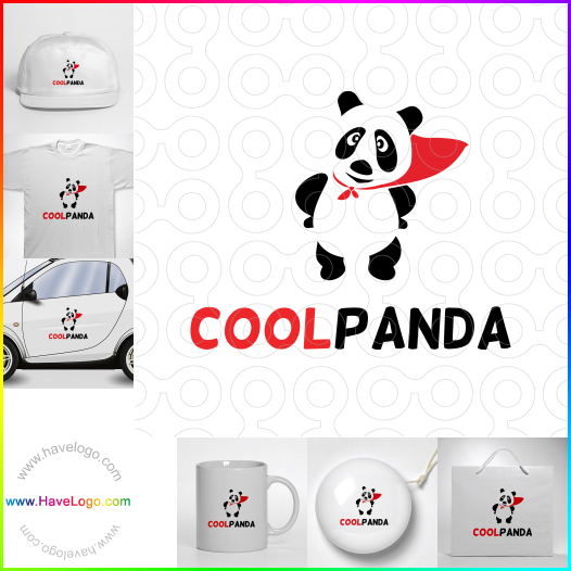 购买此熊猫logo设计23422