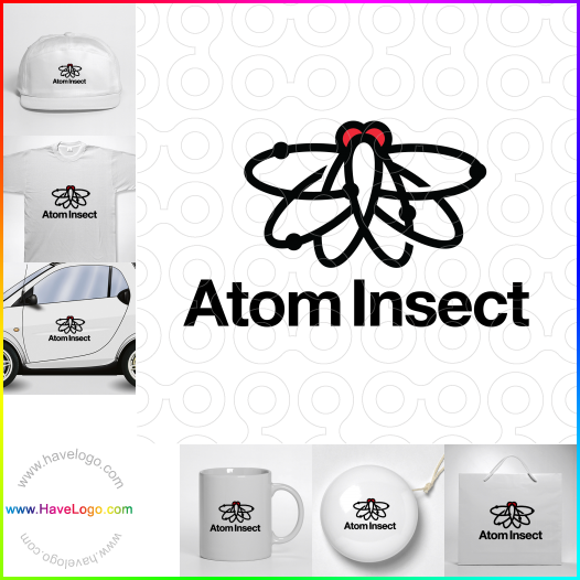 このアトム昆虫のロゴデザインを購入する - 63778