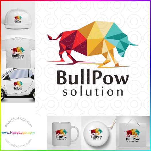 このBullPow Solutionのロゴデザインを購入する - 66646