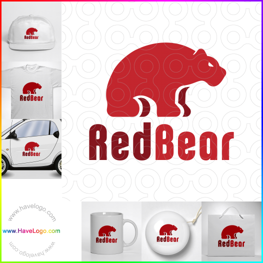 логотип Красный медведь - 66622
