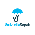 修傘的Logo