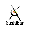 логотип блюда азиатской кухни в блоге