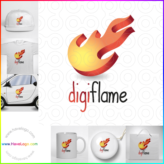 логотип пламя - 34975