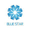 blaues abstraktes Logo