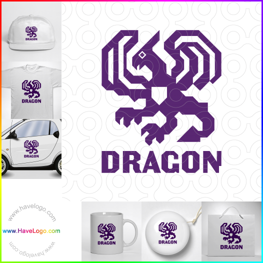 このドラゴンのロゴデザインを購入する - 61692