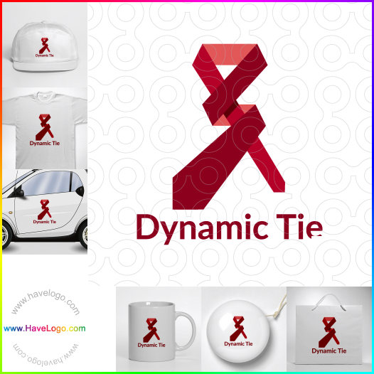 логотип Динамический галстук - 62761