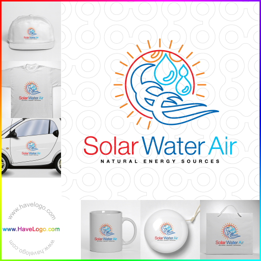 логотип Солнечный водяной воздух - 62700
