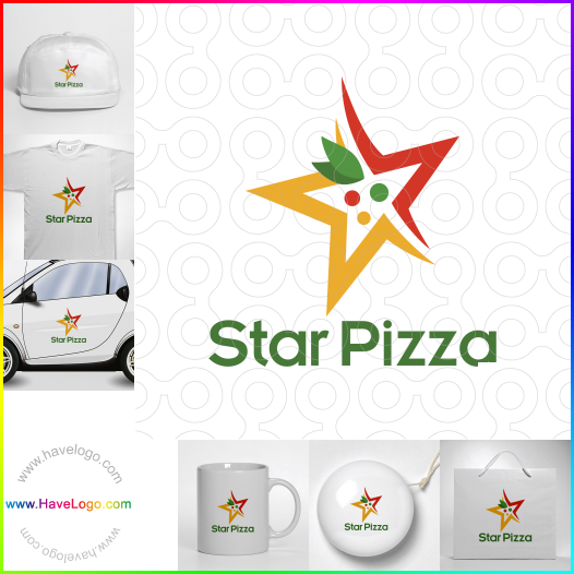 логотип Звездная пицца - 62940