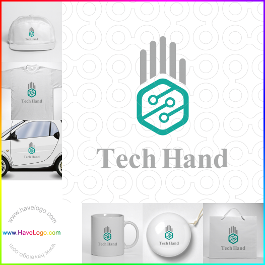 логотип Tech hand - 66835