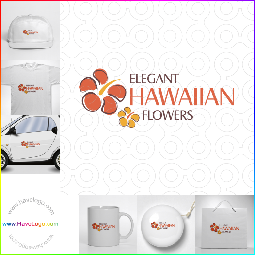 Elegante hawaiische Blumen logo 59996