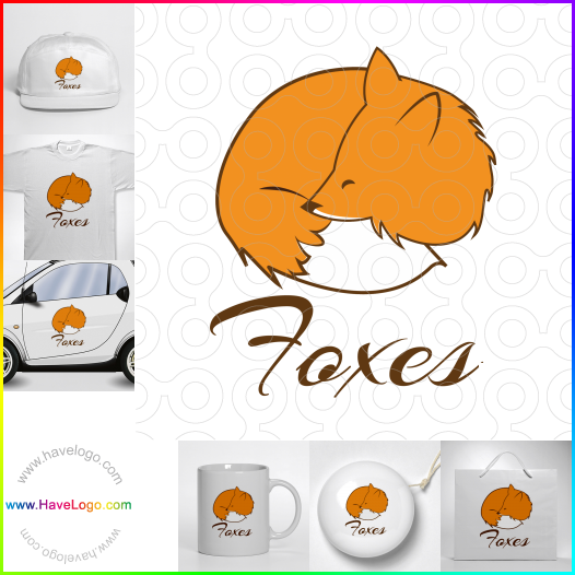 購買此狐狸睡覺logo設計64989