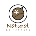 天然咖啡店Logo