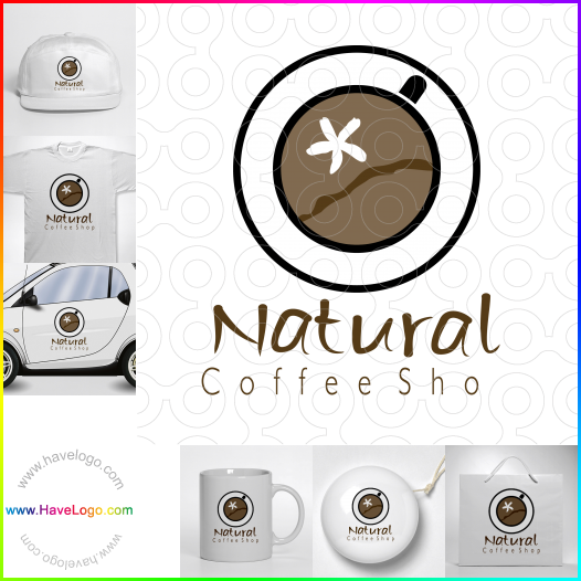 このナチュラルコーヒーショップのロゴデザインを購入する - 65466