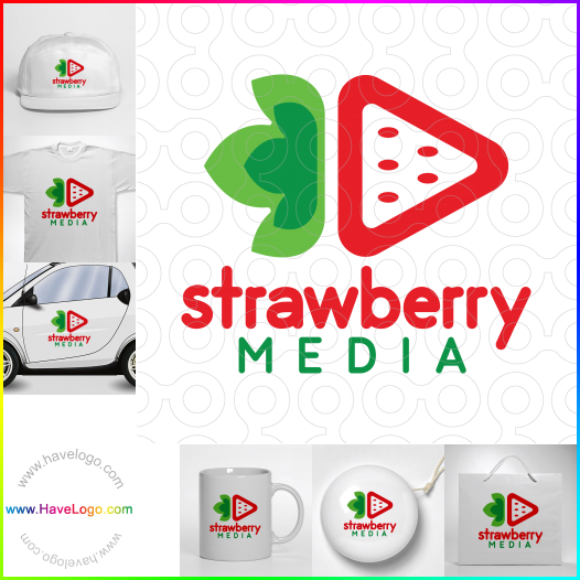 購買此草莓的媒體logo設計67023