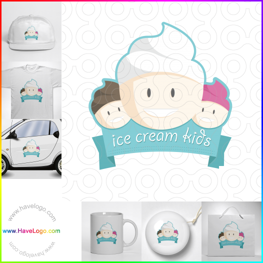 логотип мороженое - 25064