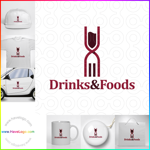 この飲み物と食品のロゴデザインを購入する - 63092