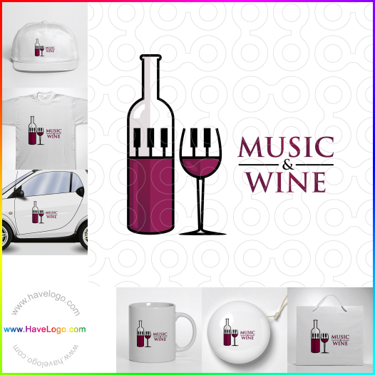 логотип Музыка и вино - 60921