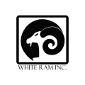 логотип белый ram inc