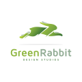 логотип Зеленые студии дизайна кроликов