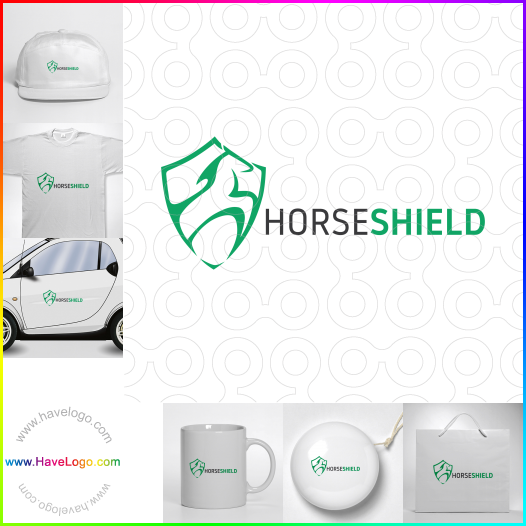 このHorse Shieldのロゴデザインを購入する - 65416