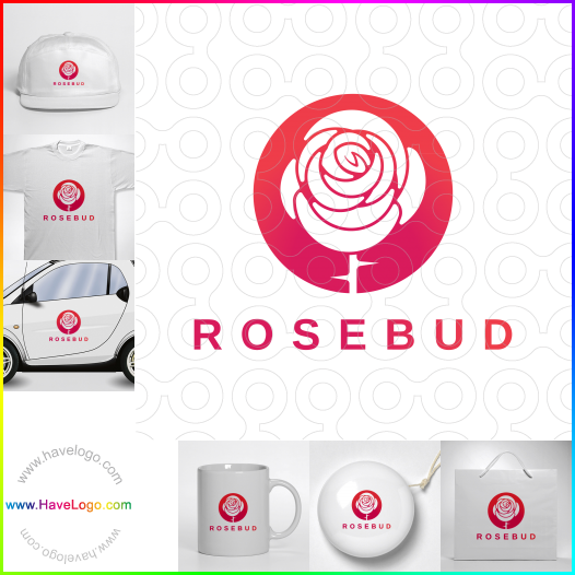 購買此玫瑰花蕾logo設計64118