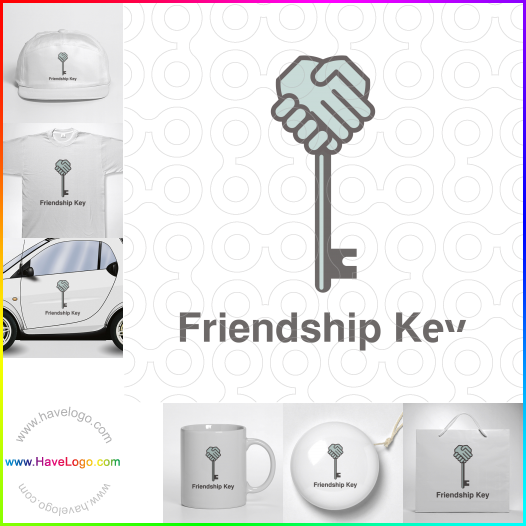 購買此友誼的關鍵logo設計64117